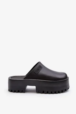 Big Star Shoes Klapki Damskie Big Star|Klapki Damskie Klasyczne*Damskie Klapki Na Masywnej Podeszwie Big Star NN274014 Czarne Czarny