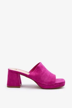 Boto Klapki Na Obcasie|Klapki Damskie Klasyczne*Damskie Klapki Na Obcasie Fuksja Bralya