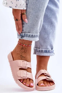 Boto Klapki Na Platformie*Damskie Klapki Na Platformie Różowe Vertigo