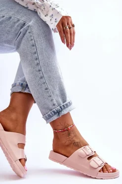 Boto Klapki Na Platformie*Damskie Klapki Na Platformie Różowe Vertigo