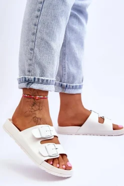 Clearance Boto Damskie Klapki Na Platformie Białe Vertigo