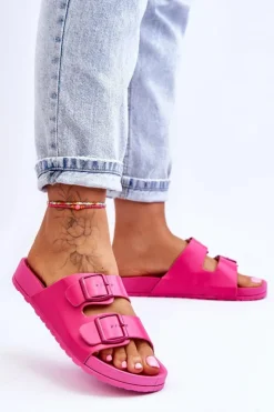 Boto Damskie Klapki Na Platformie Fuksja Vertigo