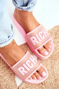 Boto Klapki Sportowe|Klapki Na Platformie*Damskie Klapki Na Platformie Różowe RICH