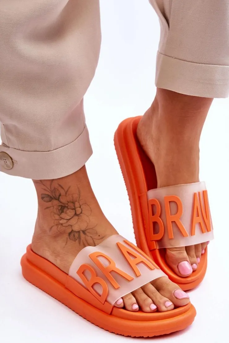 Damskie Buty damskie Vinceza Damskie Klapki Na Platformie Pomarańczowe Brave