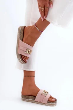 Boto Klapki Na Platformie|Klapki Damskie Klasyczne*Damskie Klapki Na Platformie Z Ozdobą Różowe Vapireta