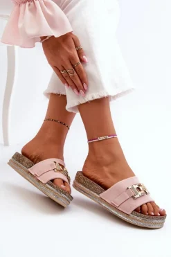 Boto Klapki Na Platformie|Klapki Damskie Klasyczne*Damskie Klapki Na Platformie Z Ozdobą Różowe Vapireta