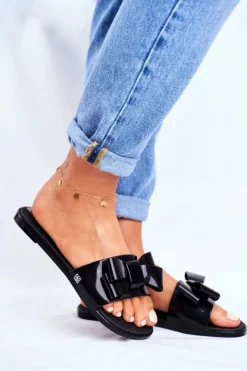 Hot ZAXY Damskie Klapki Pachnące Gumowe Czarne FF285014