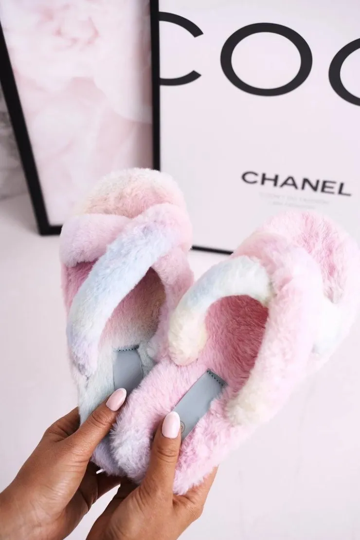 Online Boto Damskie Klapki Papcie Futrzane Kolorowe Cozy Time