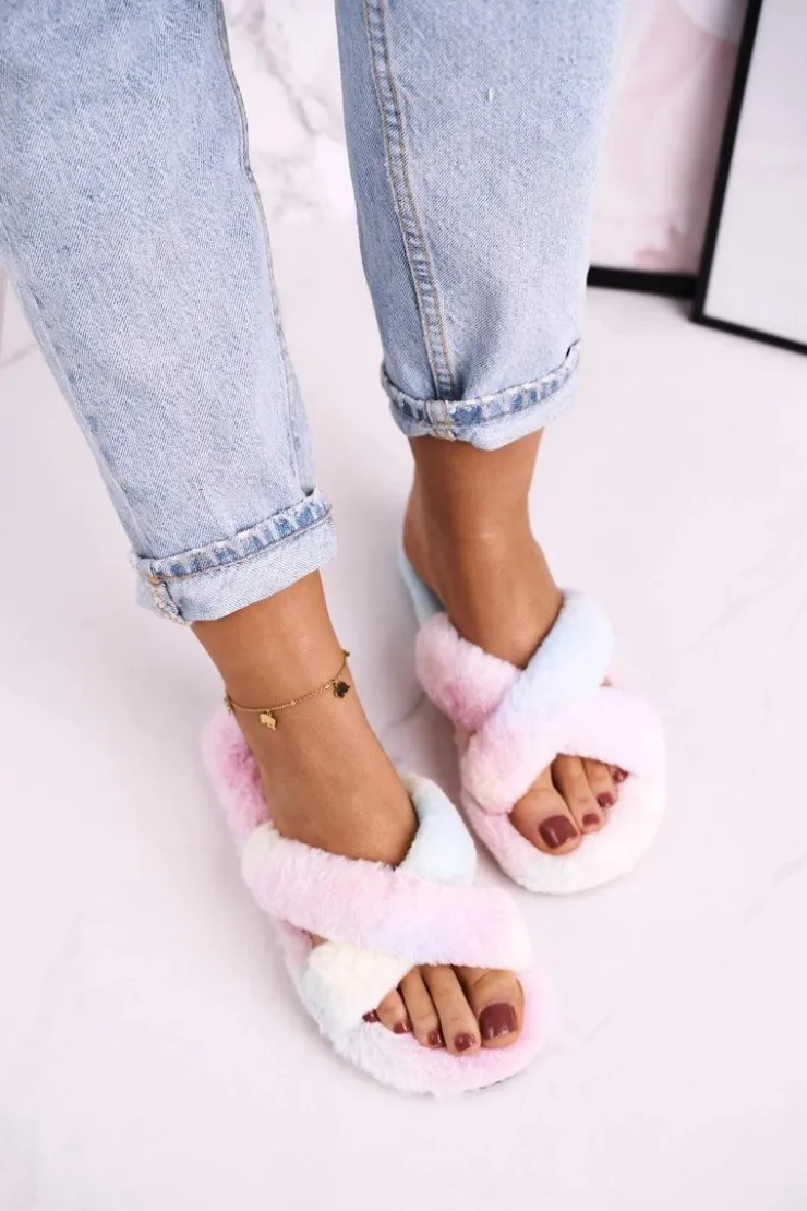 Online Boto Damskie Klapki Papcie Futrzane Kolorowe Cozy Time