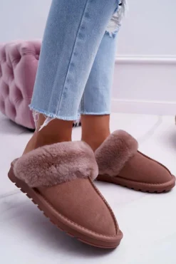 Damskie Boto Damskie Klapki Papcie Khaki Mirendy