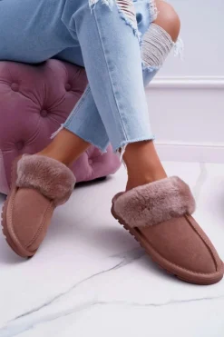 Damskie Boto Damskie Klapki Papcie Khaki Mirendy