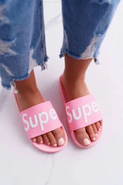 Discount Boto Damskie Klapki Różowe Super Losaria