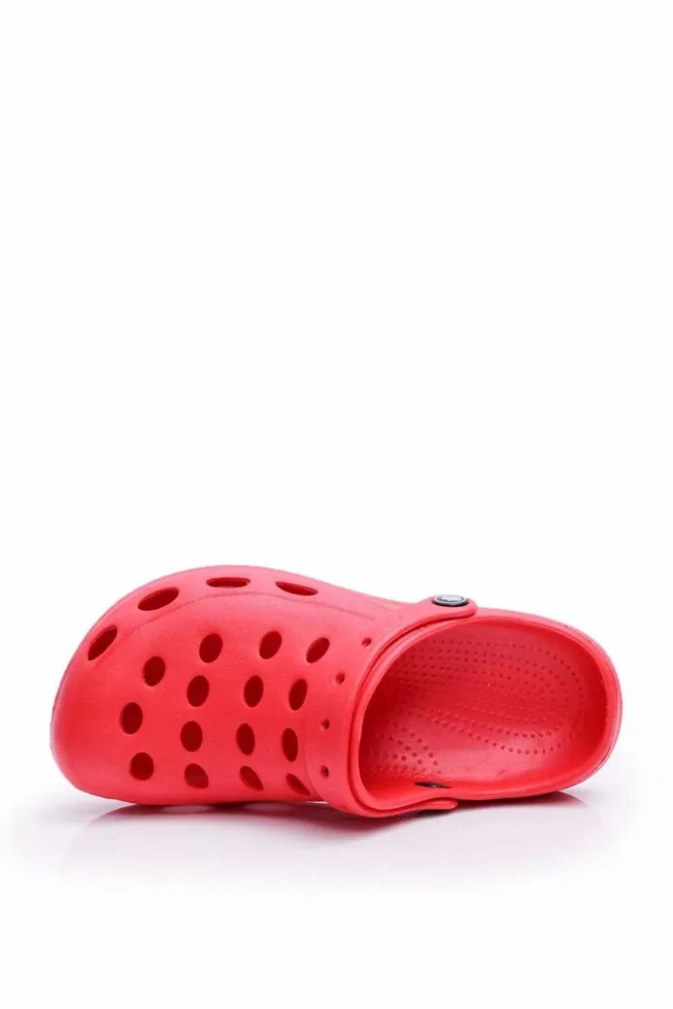 Boto Klapki Damskie Klasyczne*Damskie Klapki Sandały Do Ogrodu Czerwone Piankowe EVA
