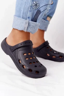 Boto Damskie Klapki Sandały Lekkie Czarne Piankowe EVA Czarny