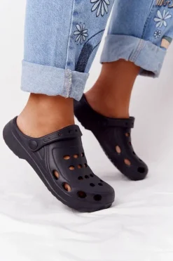 Boto Damskie Klapki Sandały Lekkie Czarne Piankowe EVA Czarny