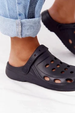 Boto Damskie Klapki Sandały Lekkie Czarne Piankowe EVA Czarny