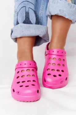 Boto Klapki Damskie Klasyczne*Damskie Klapki Sandały Na Basen Różowe Piankowe EVA Różowy