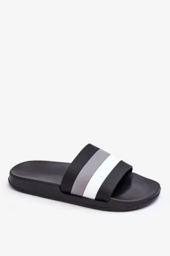 Damskie Boto Damskie Klapki W Paski Czarne Vision