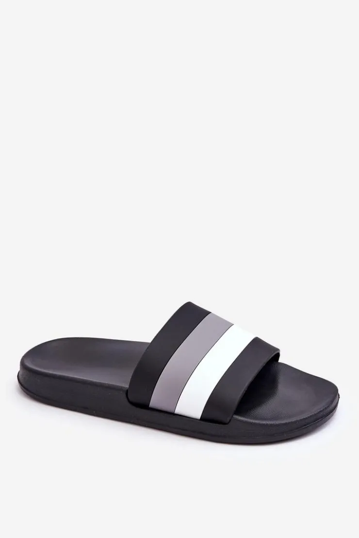 Damskie Boto Damskie Klapki W Paski Czarne Vision