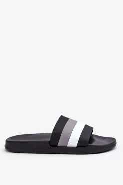 Damskie Boto Damskie Klapki W Paski Czarne Vision