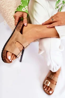 Damskie Boto Damskie Klapki Wsuwane Beżowe Misandei