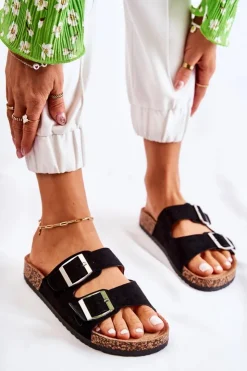 Damskie Boto Damskie Klapki Wsuwane Czarne Misandei