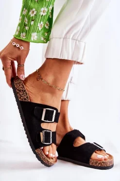 Damskie Boto Damskie Klapki Wsuwane Czarne Misandei