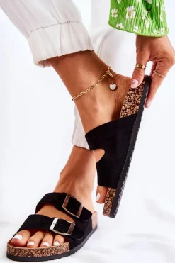 Damskie Boto Damskie Klapki Wsuwane Czarne Misandei