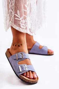 Damskie Boto Damskie Klapki Wsuwane Niebieskie Misandei