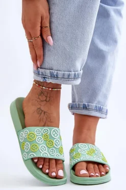 Boto Klapki Sportowe|Klapki Basenowe*Damskie Klapki Z Emotikonami Zielone Cosette