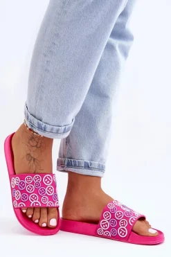 Boto Klapki Sportowe|Klapki Basenowe*Damskie Klapki Z Emotikonami Fuksja Cosette