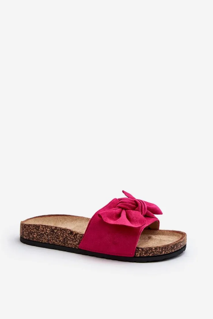 Boto Klapki Korkowe|Klapki Damskie Klasyczne*Damskie Klapki Z Kokarda Fuksja Ezephira