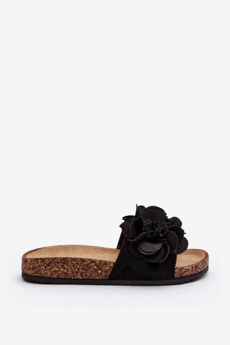 Boto Klapki Korkowe|Klapki Damskie Klasyczne*Damskie Klapki Z Kwiatami Czarne Lulania