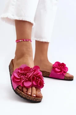 Boto Klapki Korkowe|Klapki Damskie Klasyczne*Damskie Klapki Z Kwiatami Fuksja Lulania