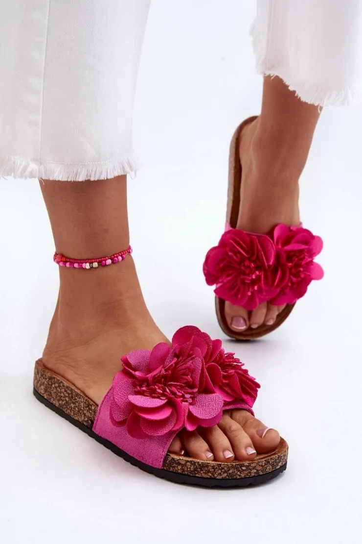 Boto Klapki Korkowe|Klapki Damskie Klasyczne*Damskie Klapki Z Kwiatami Fuksja Lulania