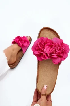 Boto Klapki Korkowe|Klapki Damskie Klasyczne*Damskie Klapki Z Kwiatami Fuksja Lulania