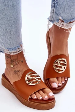 Best Boto Damskie Klapki Z Ozdobą Camel Secrets