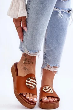 Best Boto Damskie Klapki Z Ozdobą Camel Secrets