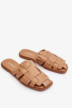 Damskie Boto Damskie Klapki Z Paskami Beżowe Reyna