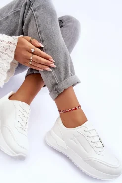 Big Star Shoes Buty Sportowe Big Star|Sneakersy Damskie*Damskie Klasyczne Buty Sportowe Big Star MM274224 Białe