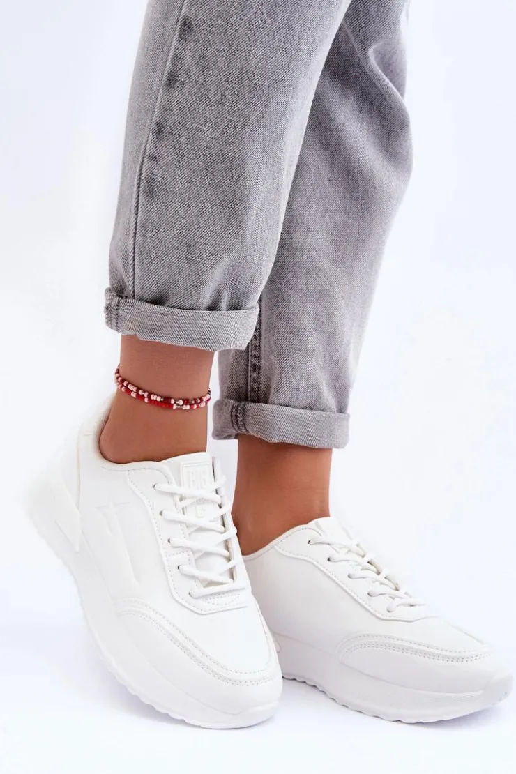 Big Star Shoes Buty Sportowe Big Star|Sneakersy Damskie*Damskie Klasyczne Buty Sportowe Big Star MM274224 Białe