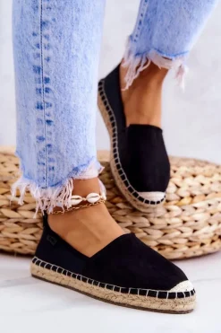 Sale Big Star Shoes Damskie Klasyczne Espadryle Big Star JJ274952 Czarne