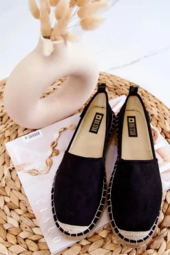 Sale Big Star Shoes Damskie Klasyczne Espadryle Big Star JJ274952 Czarne