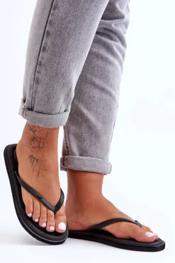 4F Klapki Damskie Japonki|Klapki Damskie Klasyczne*Damskie Klasyczne Japonki SS23FFLIF067-20S Czarne