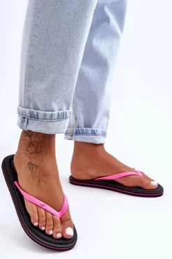 Damskie 4F Damskie Klasyczne Japonki SS23FFLIF067-21S Czarno-Różowe