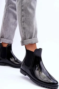 Damskie Boto Damskie Klasyczne Kalosze Sztyblety Czarne Jenifry