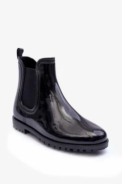 Damskie Boto Damskie Klasyczne Kalosze Sztyblety Czarne Jenifry