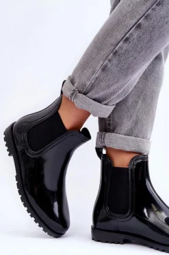 Damskie Boto Damskie Klasyczne Kalosze Sztyblety Czarne Jenifry
