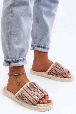 Clearance Boto Damskie Klasyczne Kapcie Brązowe Rirovi