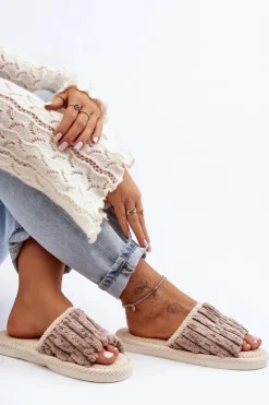 Clearance Boto Damskie Klasyczne Kapcie Brązowe Rirovi